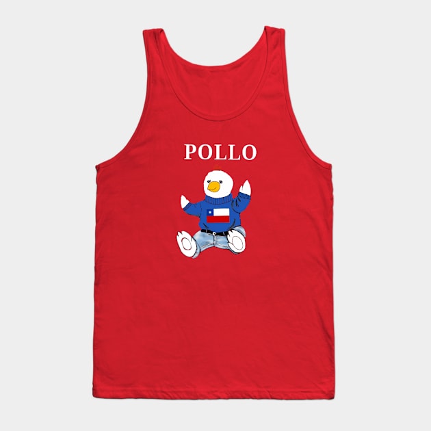 Pollo bear de Chile Tank Top by Duendo Design